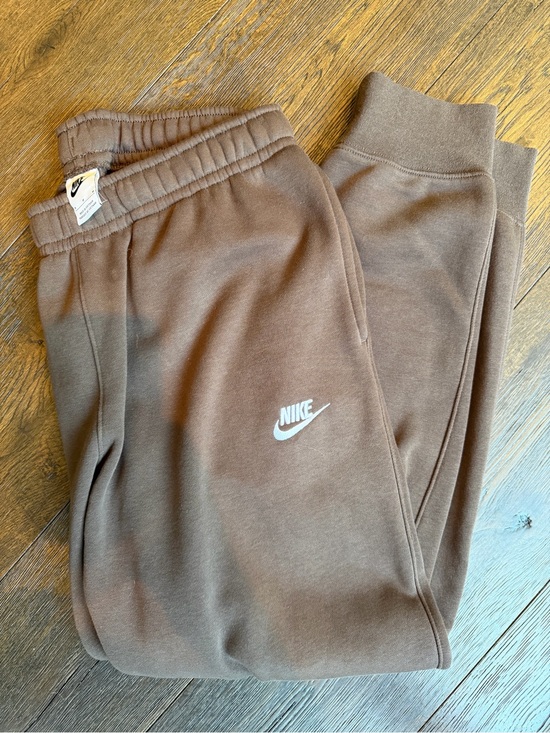 Nike Other - Nike Brown Sweatpants with White Swoosh